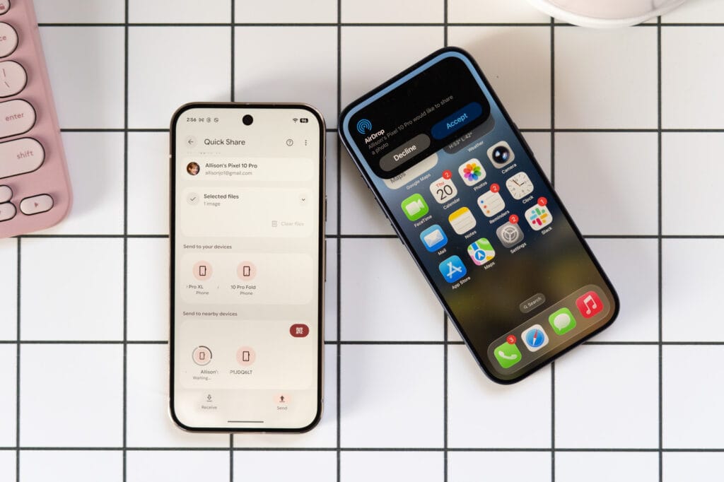 ​Now Pixel 9 phones can transfer files with AirDrop, too 