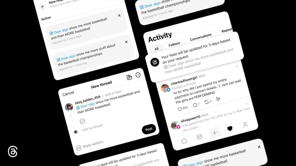 ​Threads’ new ‘Dear Algo’ feature lets you tell the algorithm what you want to see 